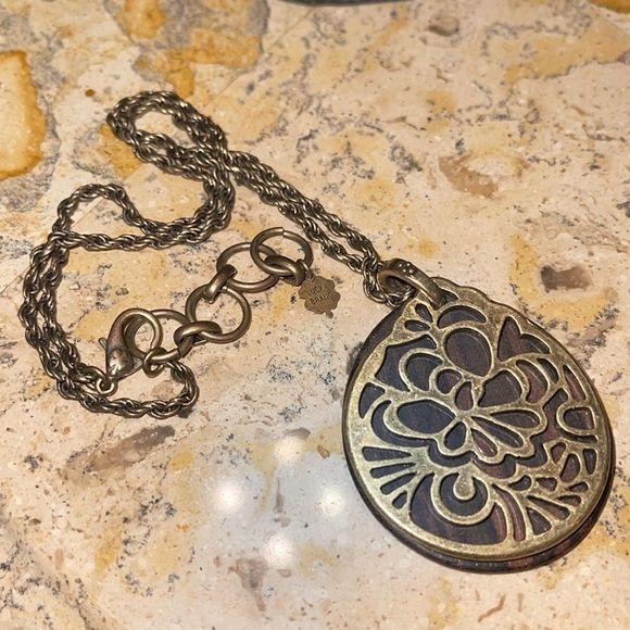 Lucky Brand Jewelry - Lucky Brand oxidised wood free style necklace